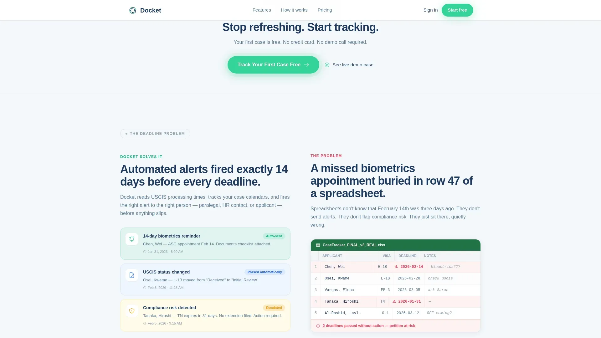 Visa Tracking | Free Website Template | Rocket