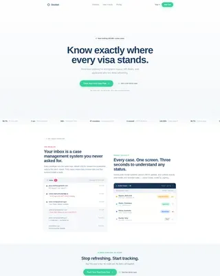 Visa Tracking | Free Website Template | Rocket