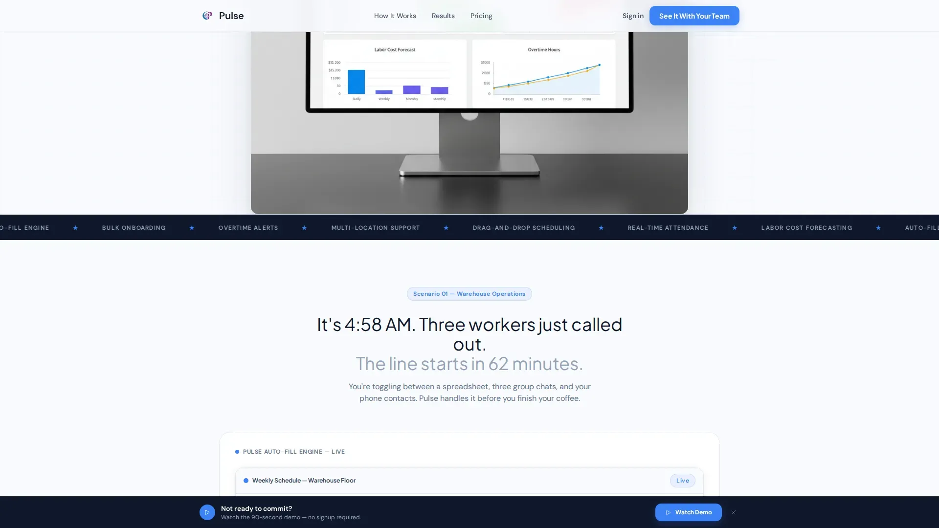 Workforce Management SaaS Landing Page Template