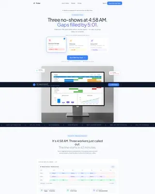 Workforce Management SaaS Landing Page Template