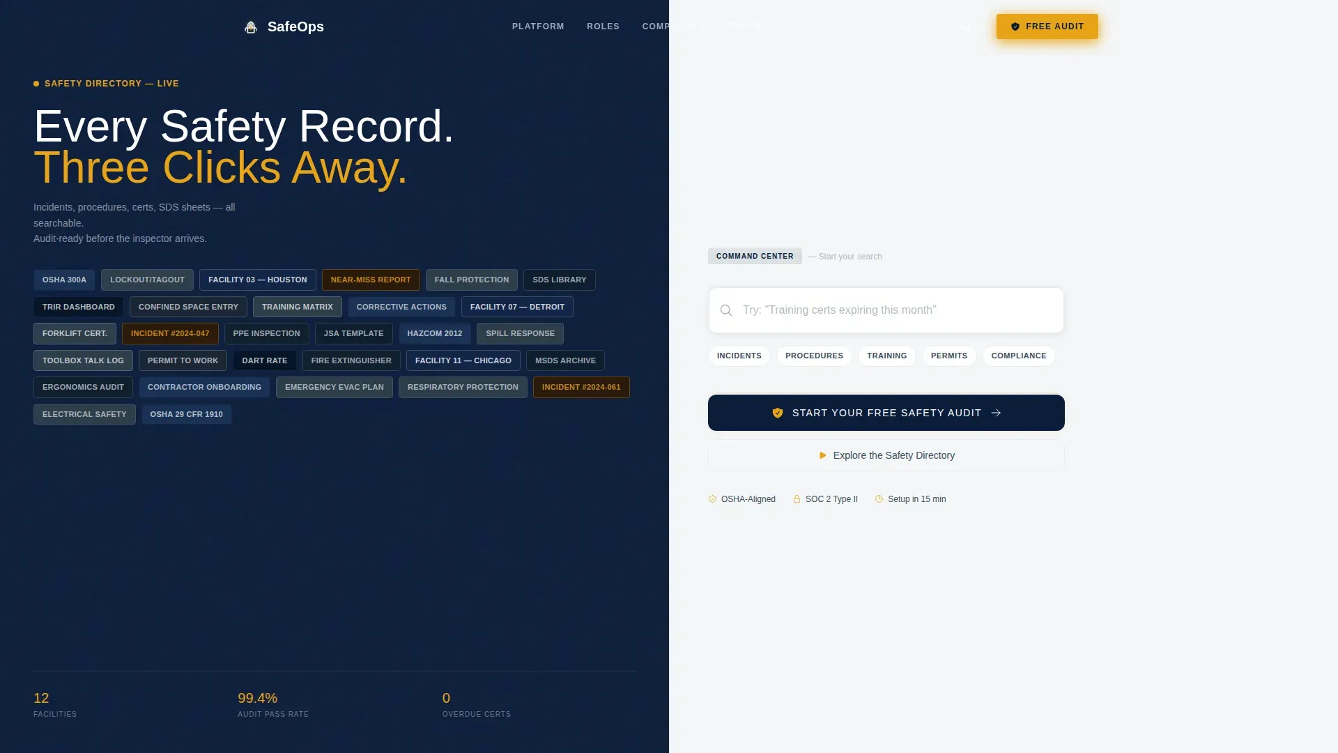 Safety Software | Free Website Template | Rocket