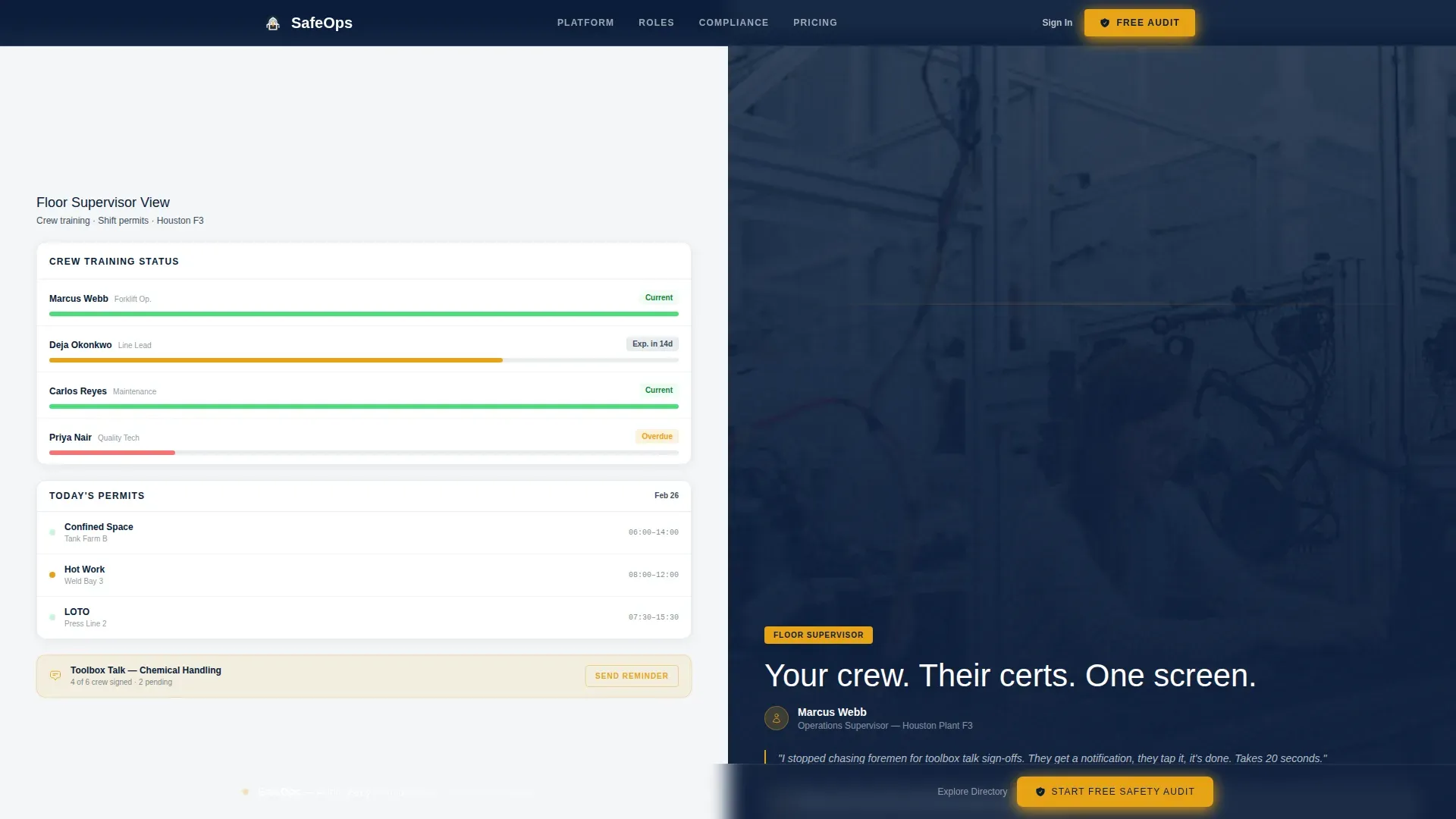 Safety Software | Free Website Template | Rocket