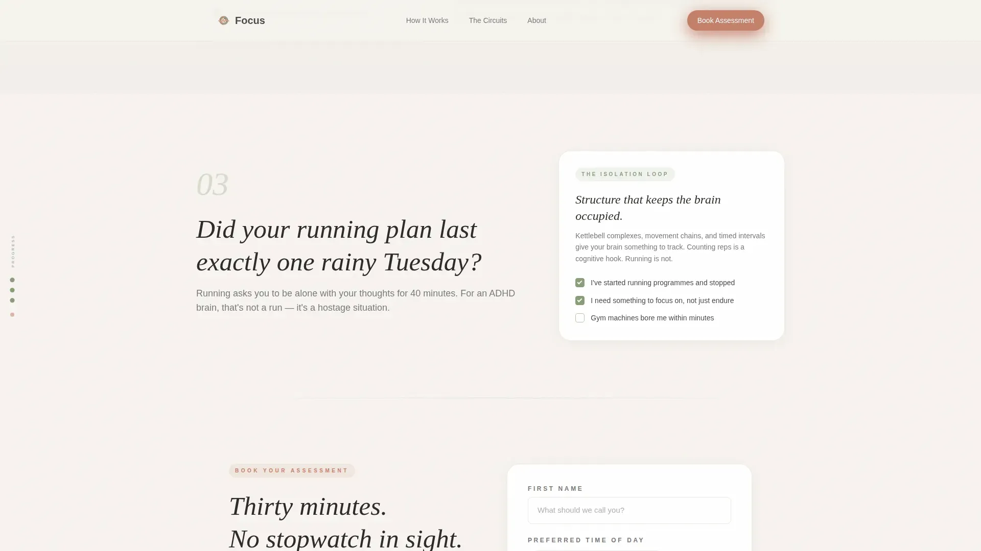Exercise Program Landing page Template