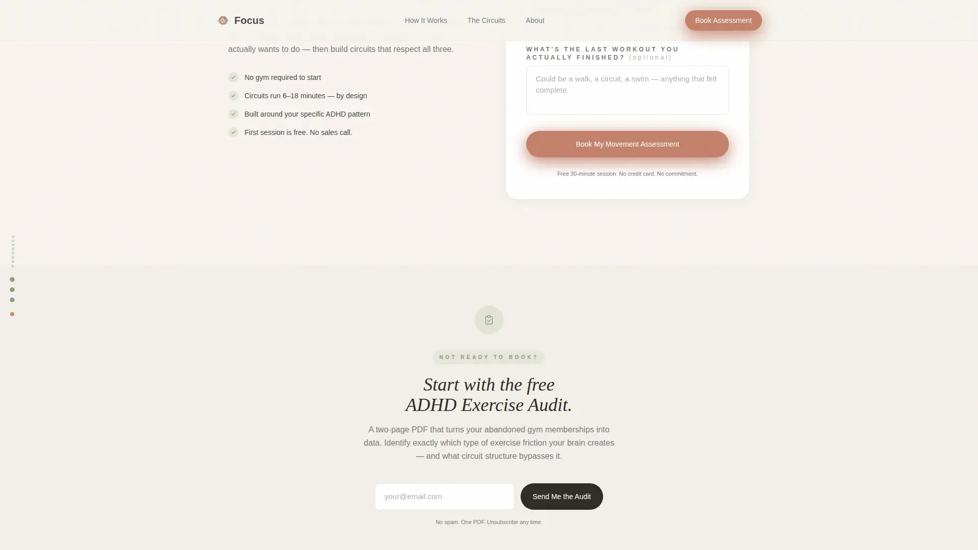 Exercise Program Landing page Template