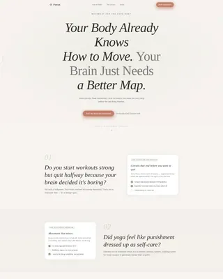 Exercise Program Landing page Template