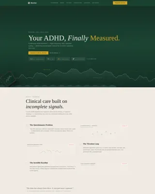 ADHD Wearable Biosensor Landing Page Template