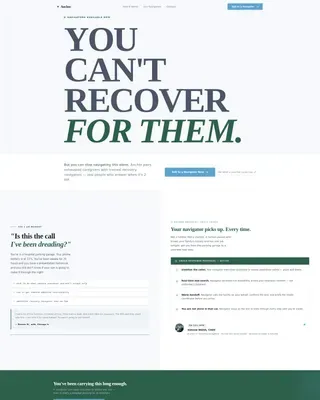 Addiction Recovery Caregiver Support Landing Page