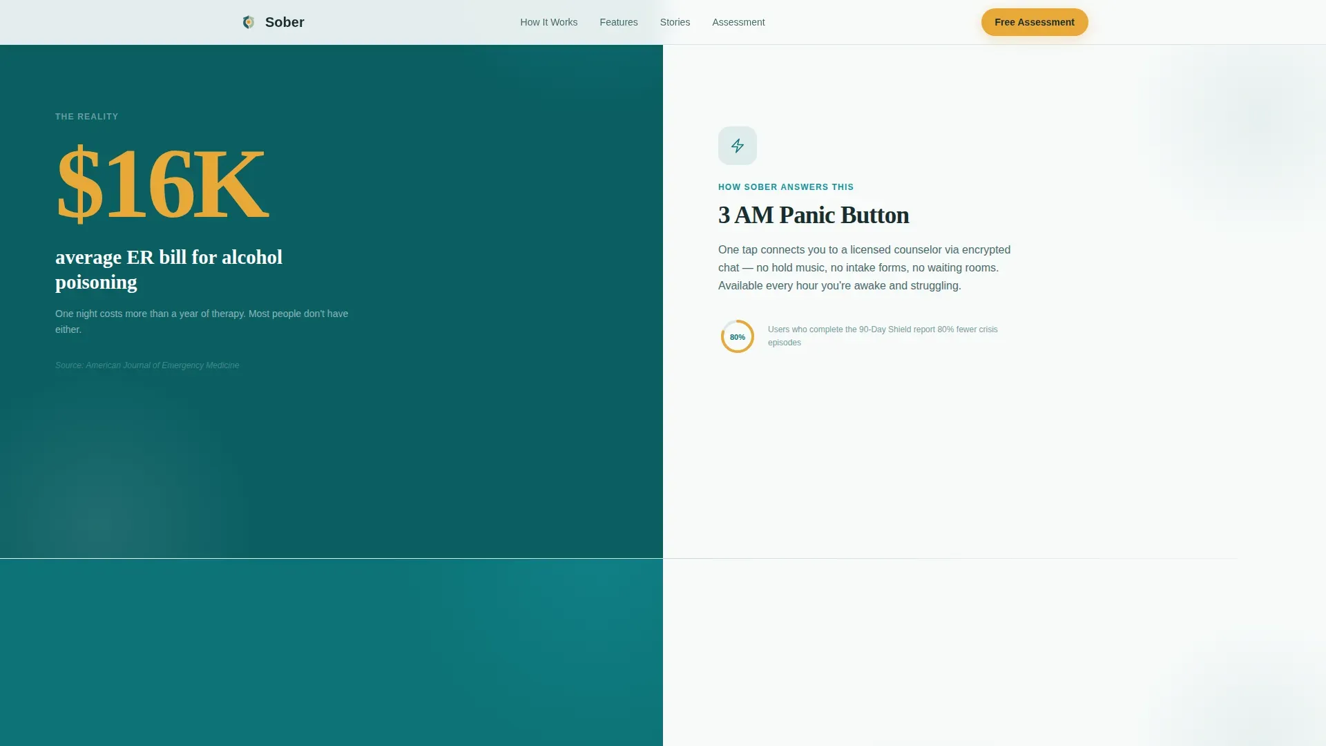 Recovery App Landing Page Template | Healing Space Design