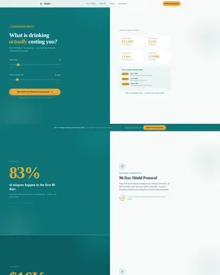Recovery App Landing Page Template | Healing Space Design