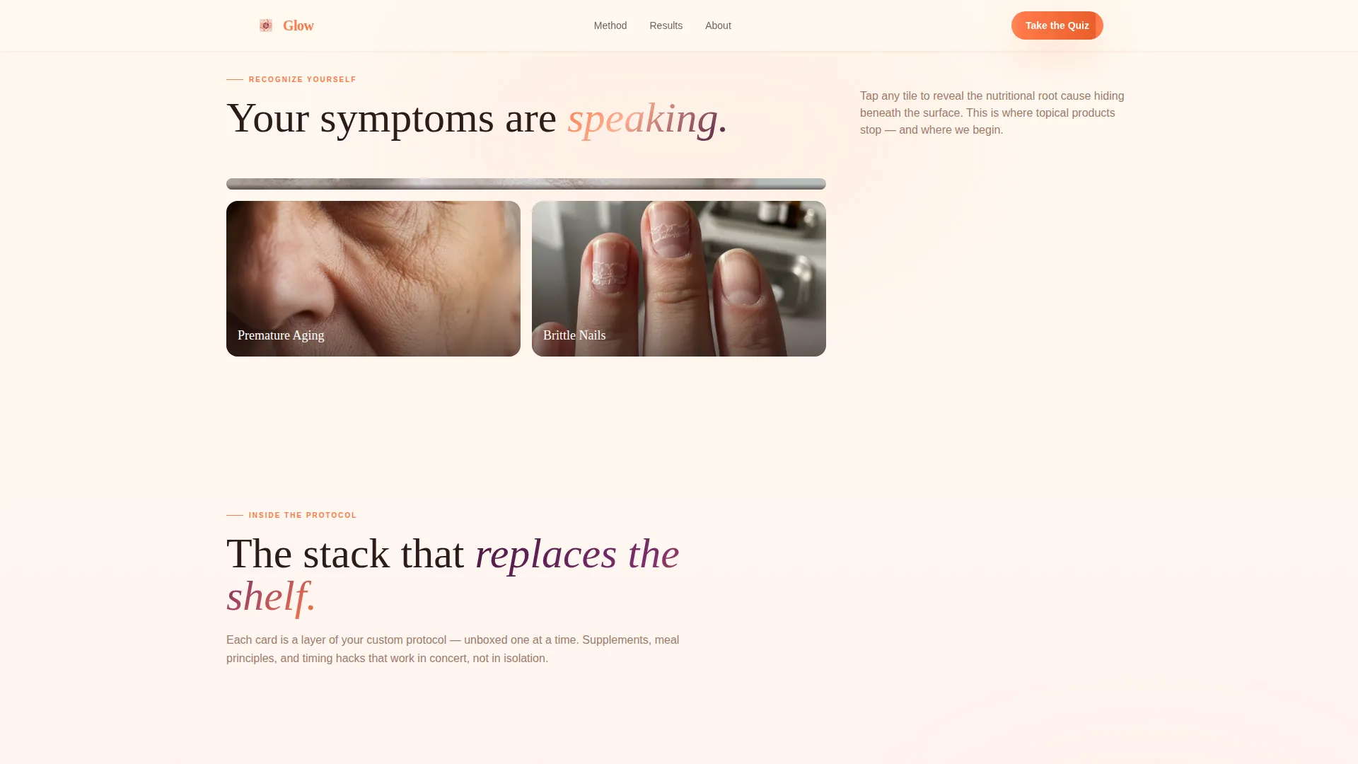 Beauty Nutrition Coach Landing Page Template