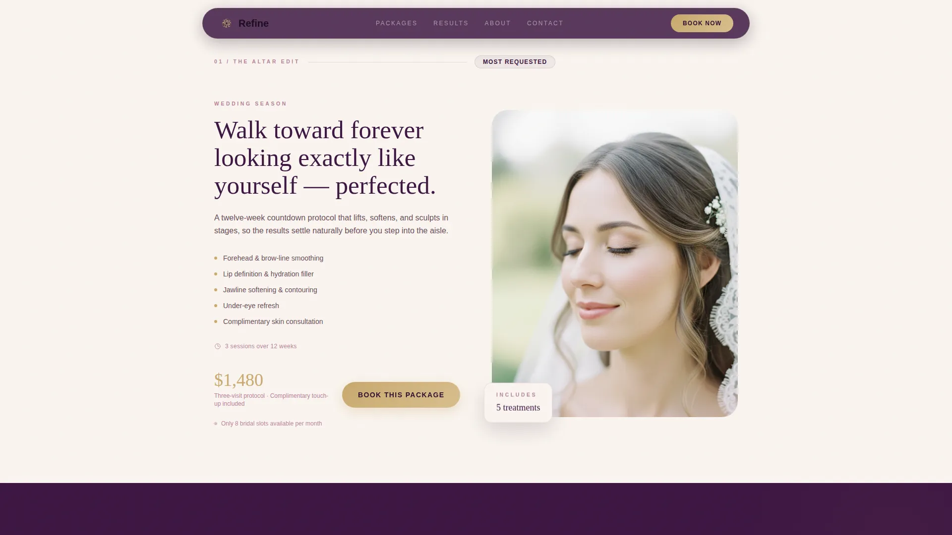 Skincare & Derma Clinic Specialist Booking Website Template
