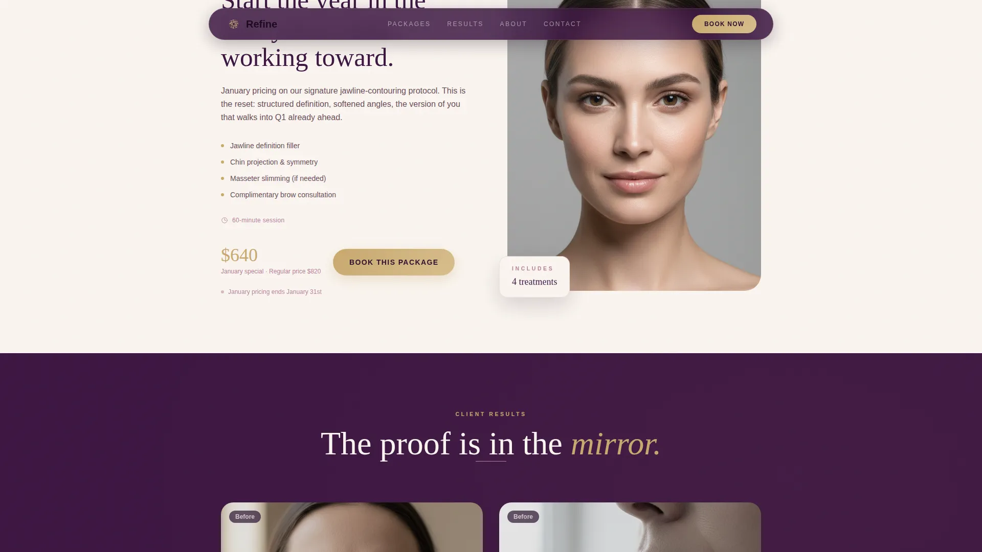 Skincare & Derma Clinic Specialist Booking Website Template