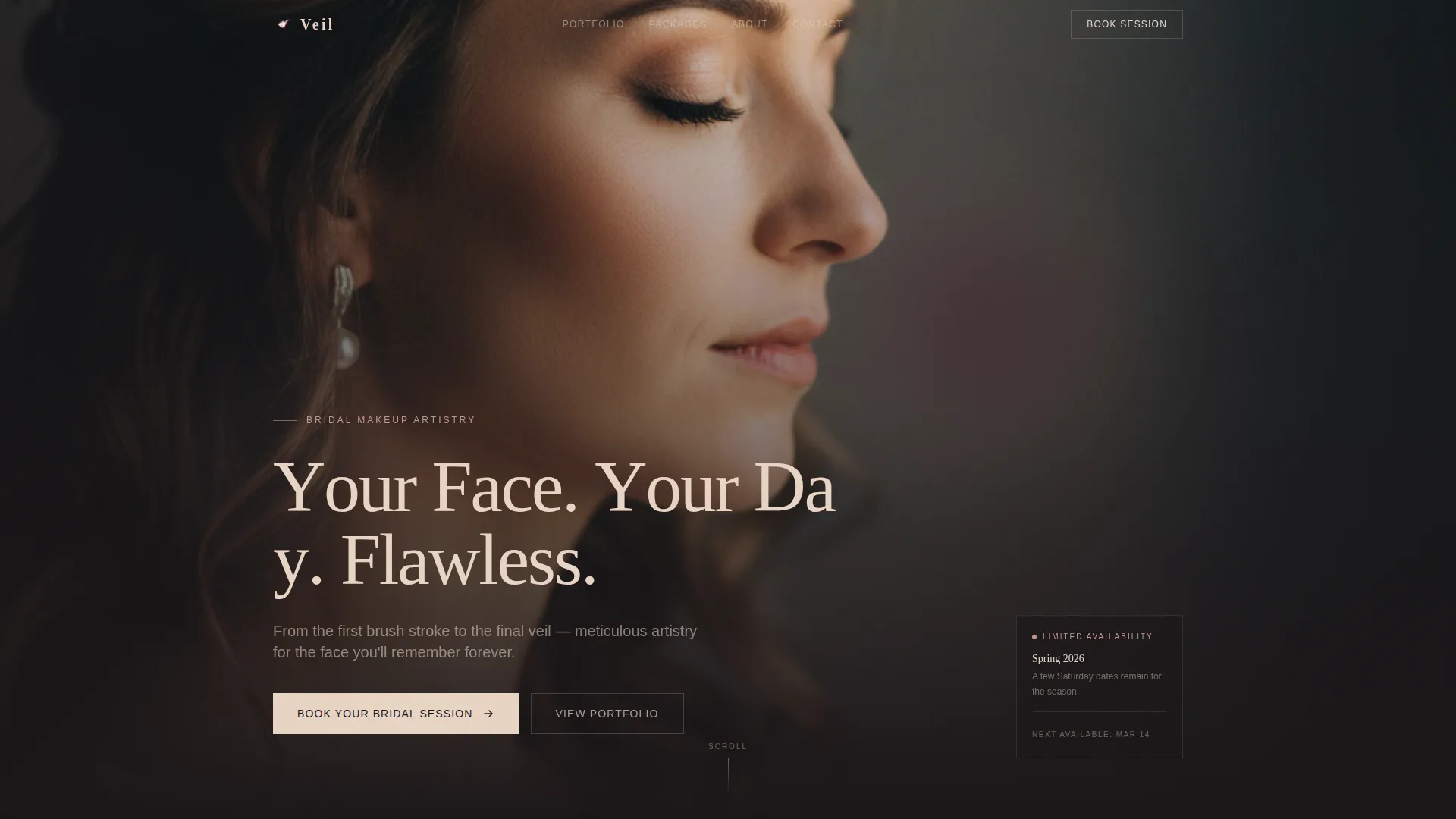 Specialty Beauty Treatments Booking Website Template
