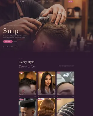 Salon & Hair Studio Booking Website Template