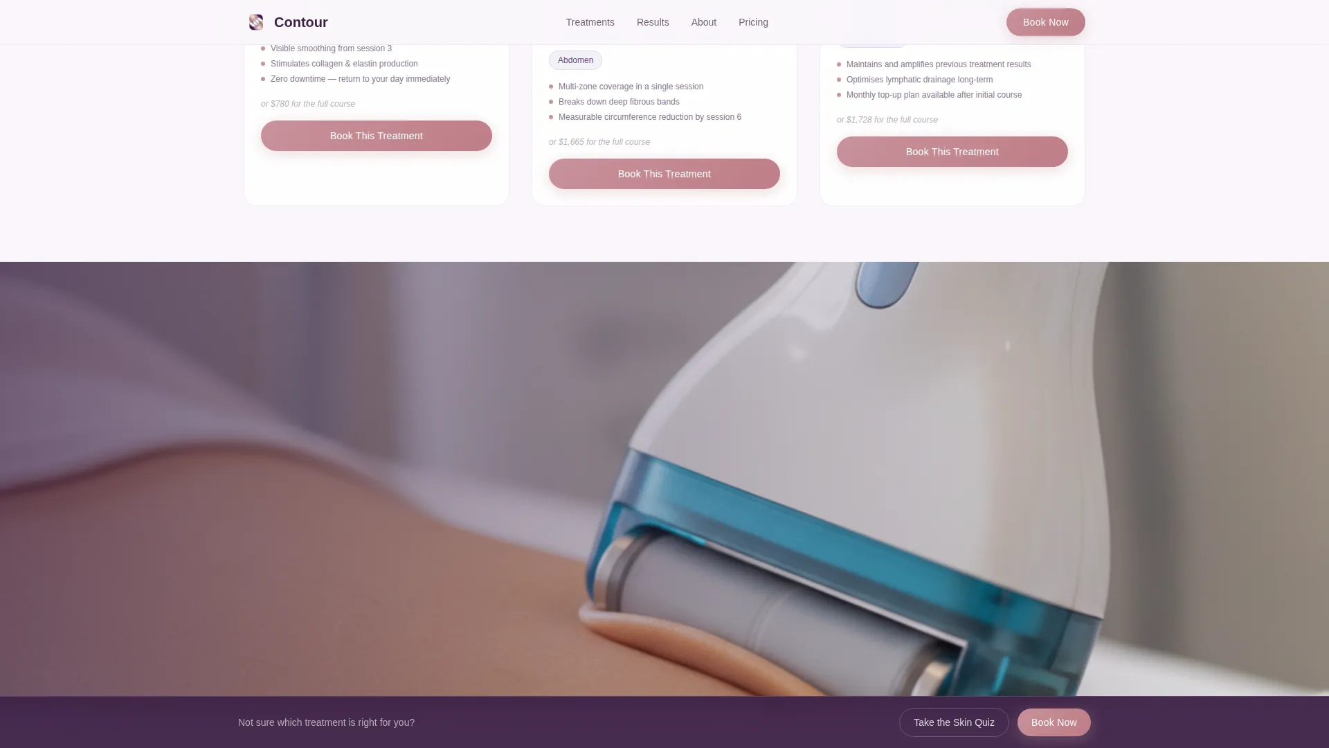 Specialty Beauty Treatments Local Booking Website Template