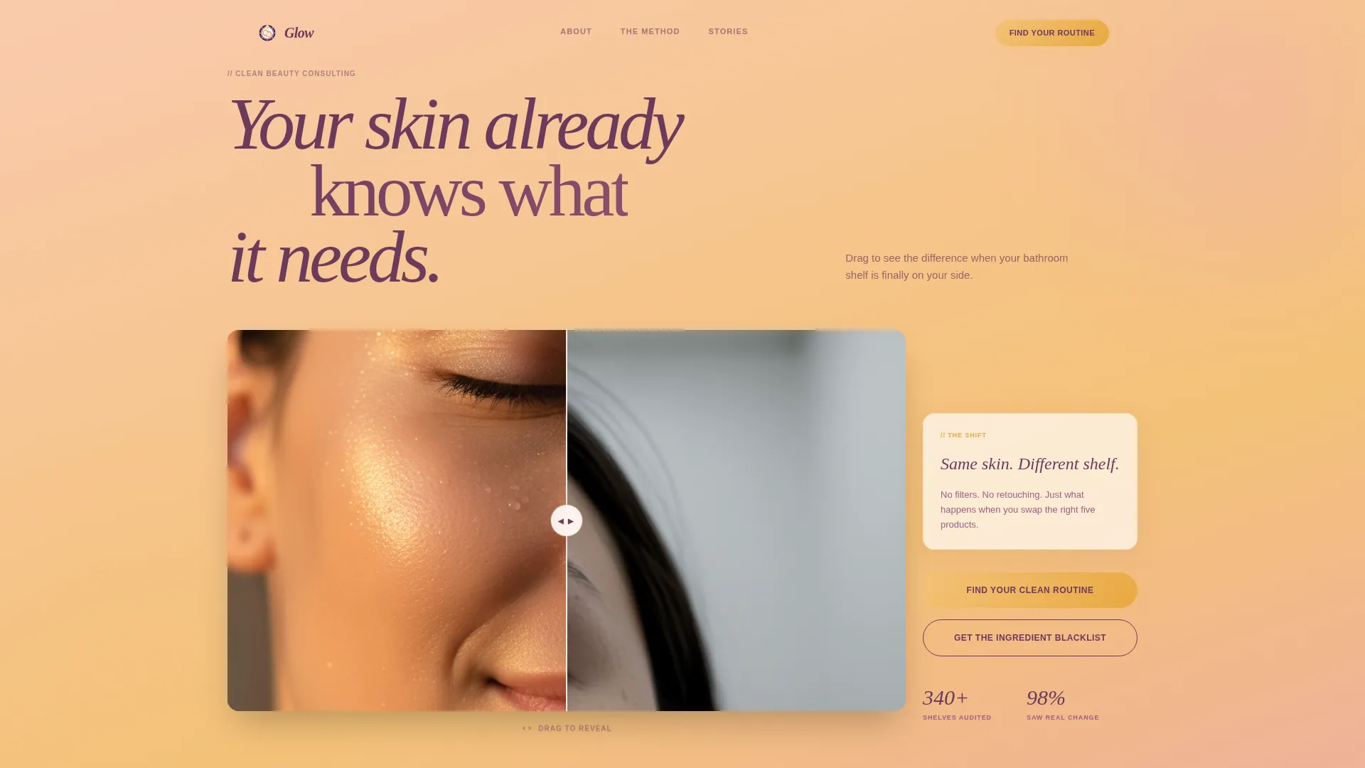 Transformative Beauty Landing Page Template
