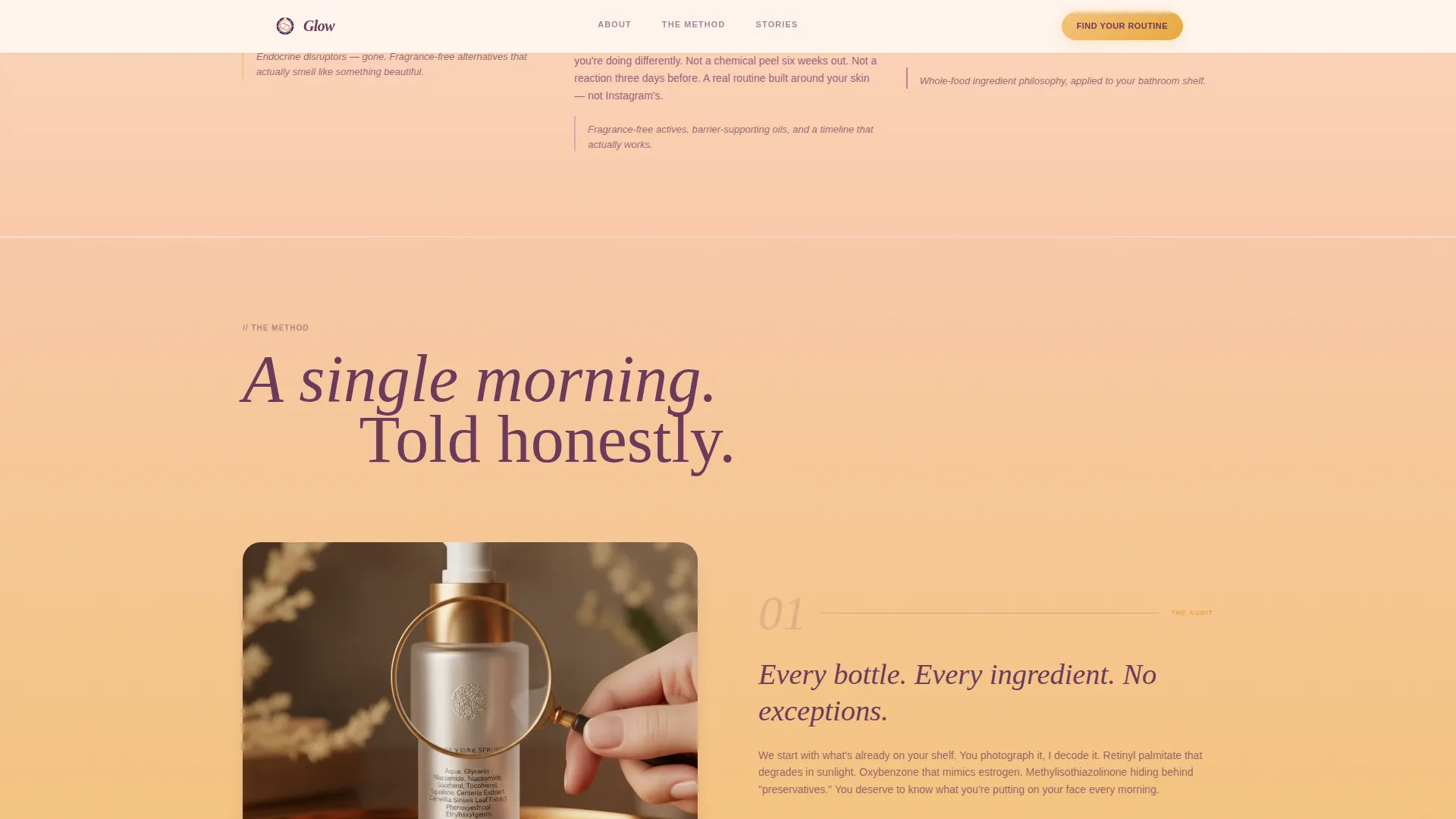 Transformative Beauty Landing Page Template
