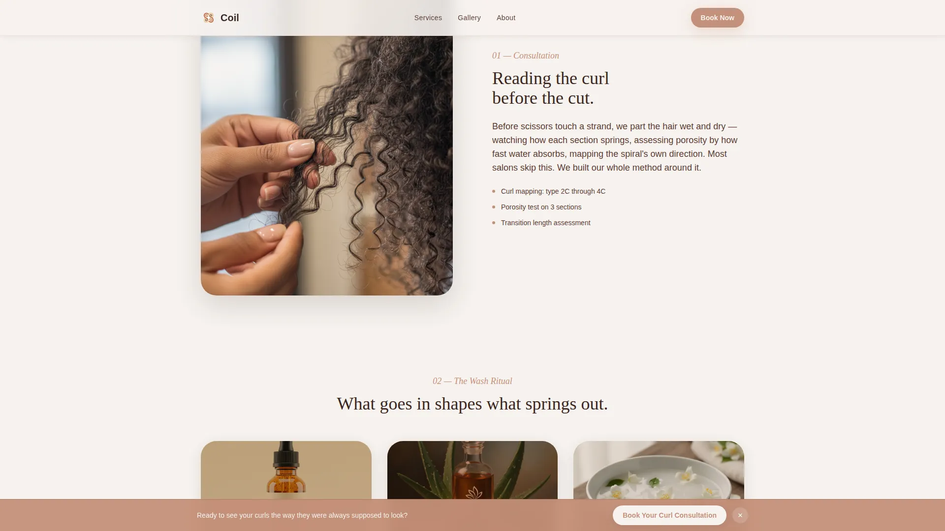 Salon & Hair Studio Specialist Booking Website Template