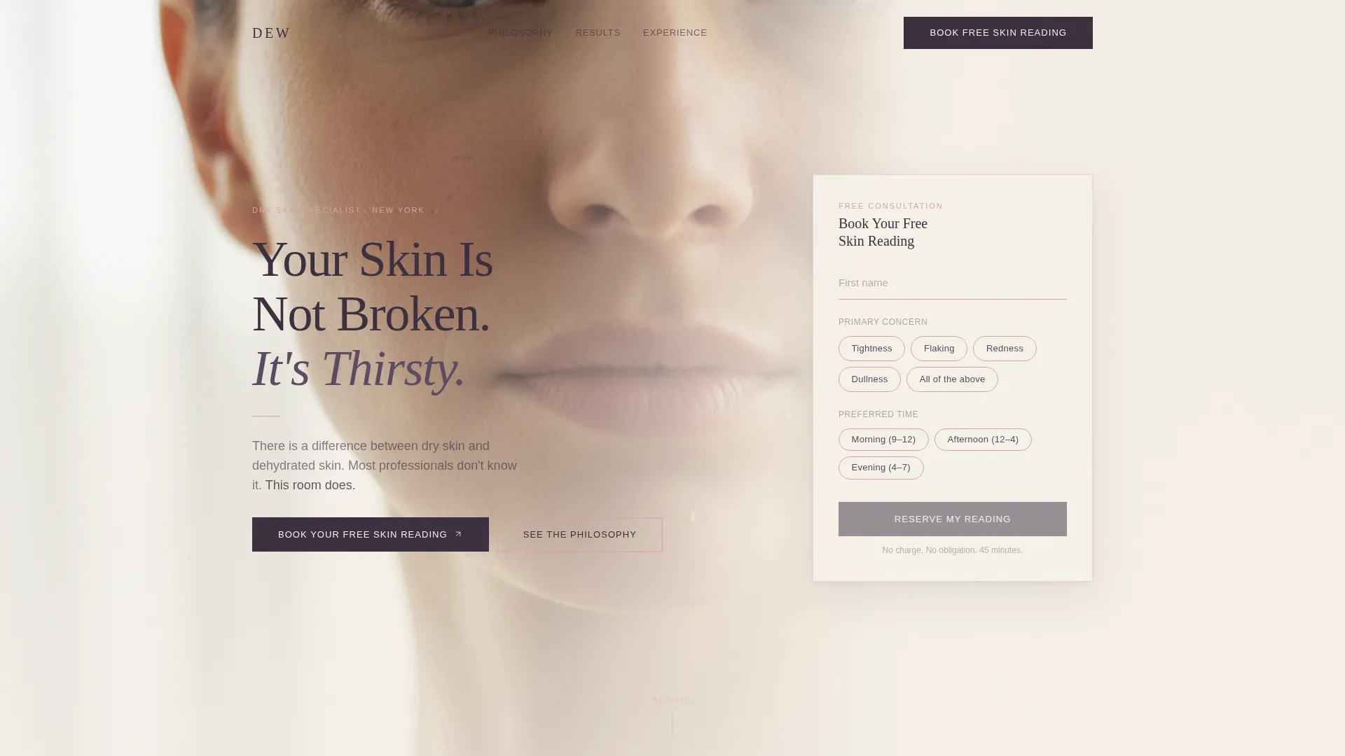 Radiant Aesthetician | Free Website Template | Rocket