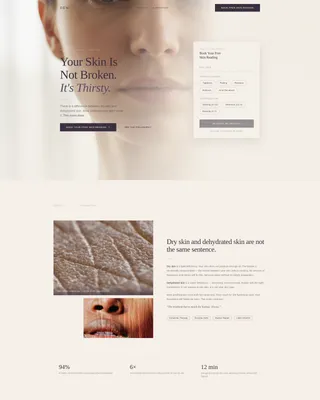Radiant Aesthetician | Free Website Template | Rocket