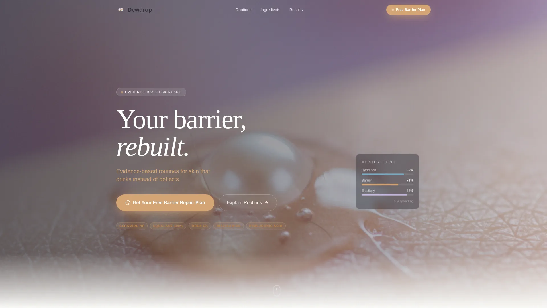 Soothing Skincare | Free Website Template | Rocket