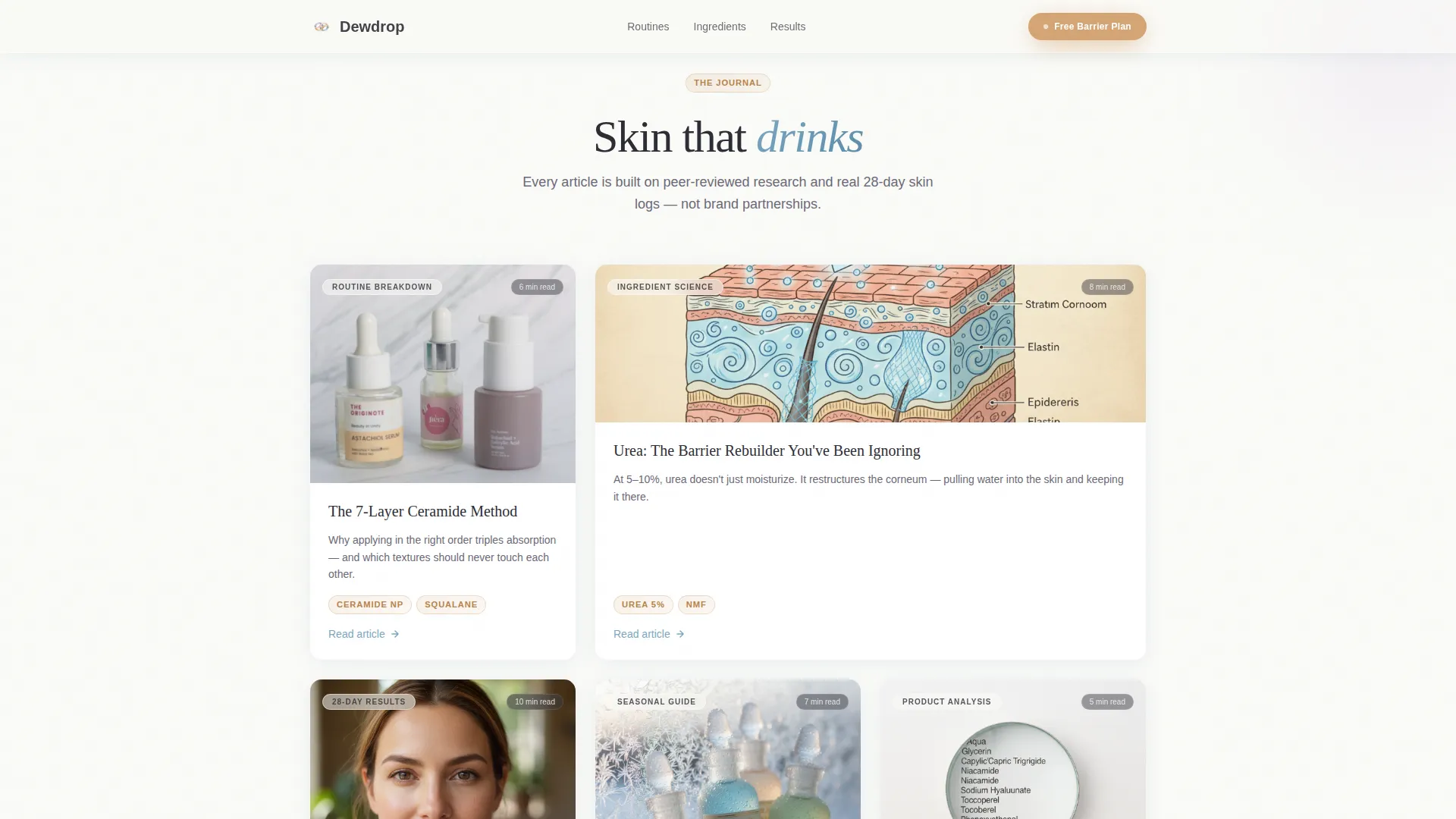 Soothing Skincare | Free Website Template | Rocket
