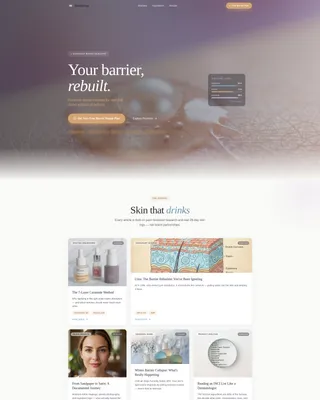 Soothing Skincare | Free Website Template | Rocket