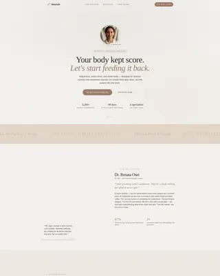 Recovery Nutrition Landing Page Template