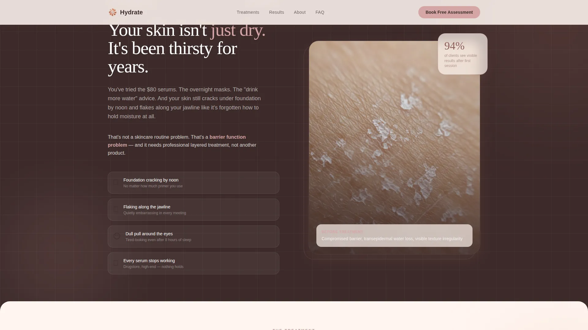 Radiant Skincare | Free Website Template | Rocket