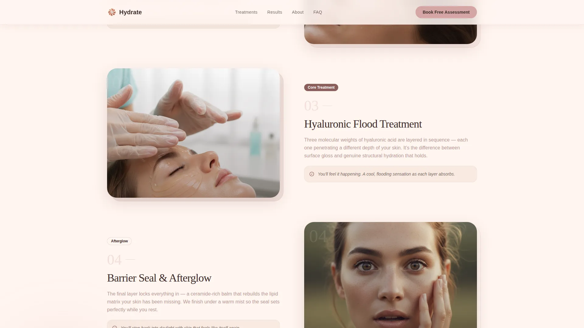 Radiant Skincare | Free Website Template | Rocket