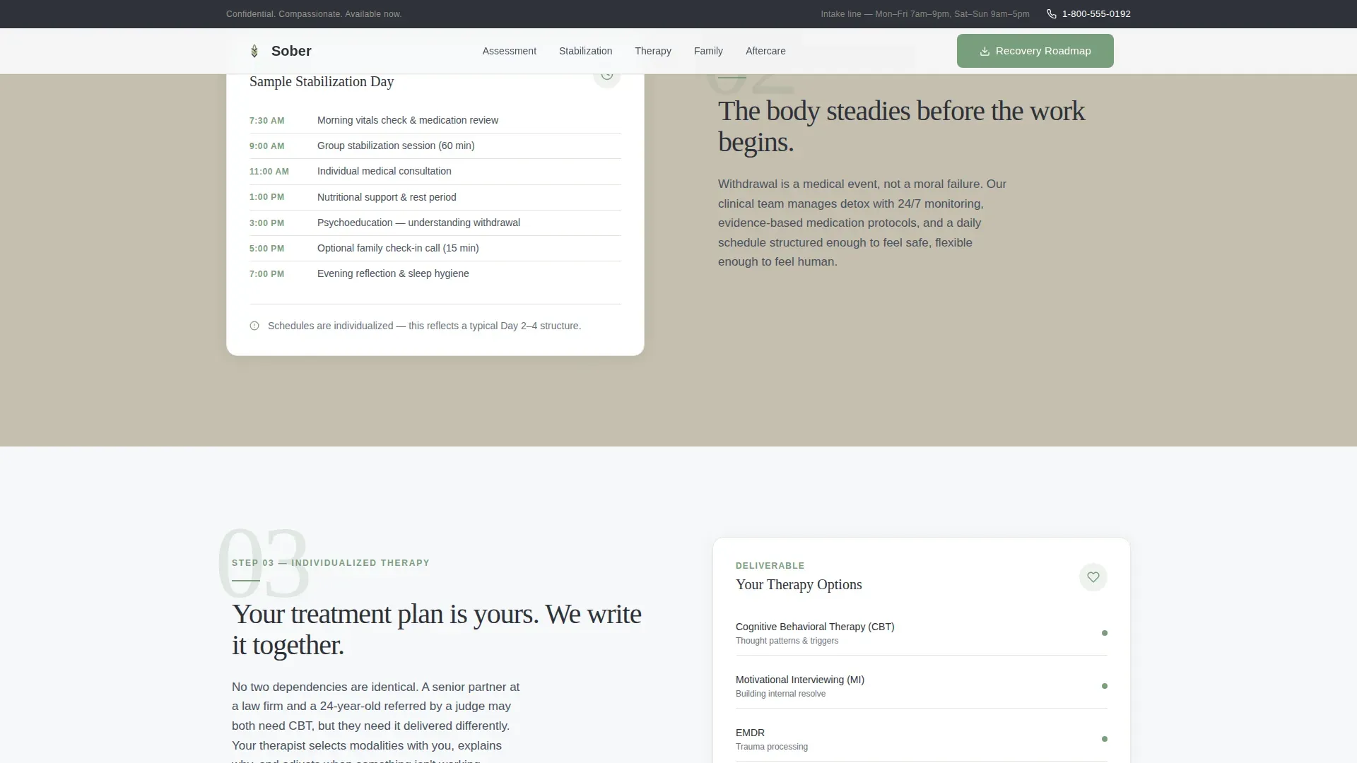 Addiction Recovery Clinic Landing Page Template