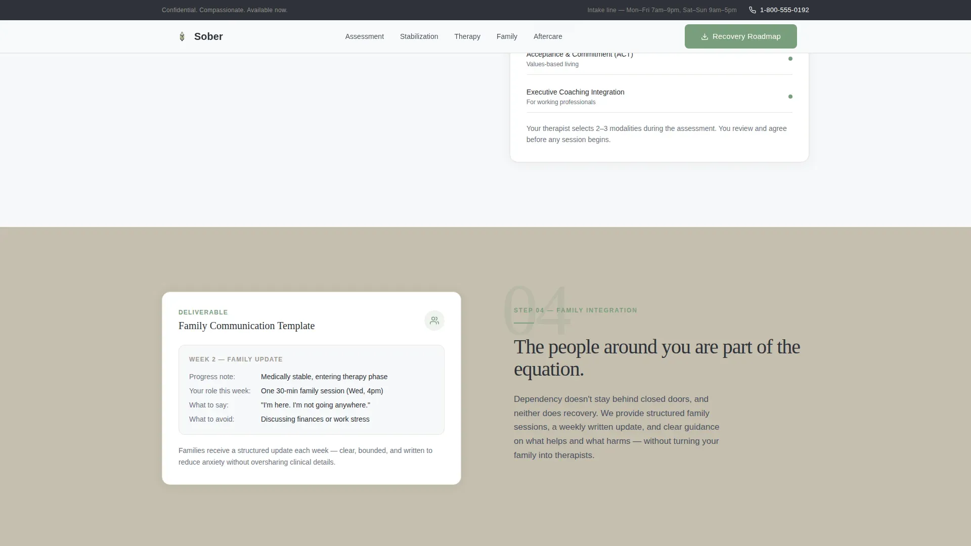 Addiction Recovery Clinic Landing Page Template