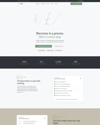 Addiction Recovery Clinic Landing Page Template