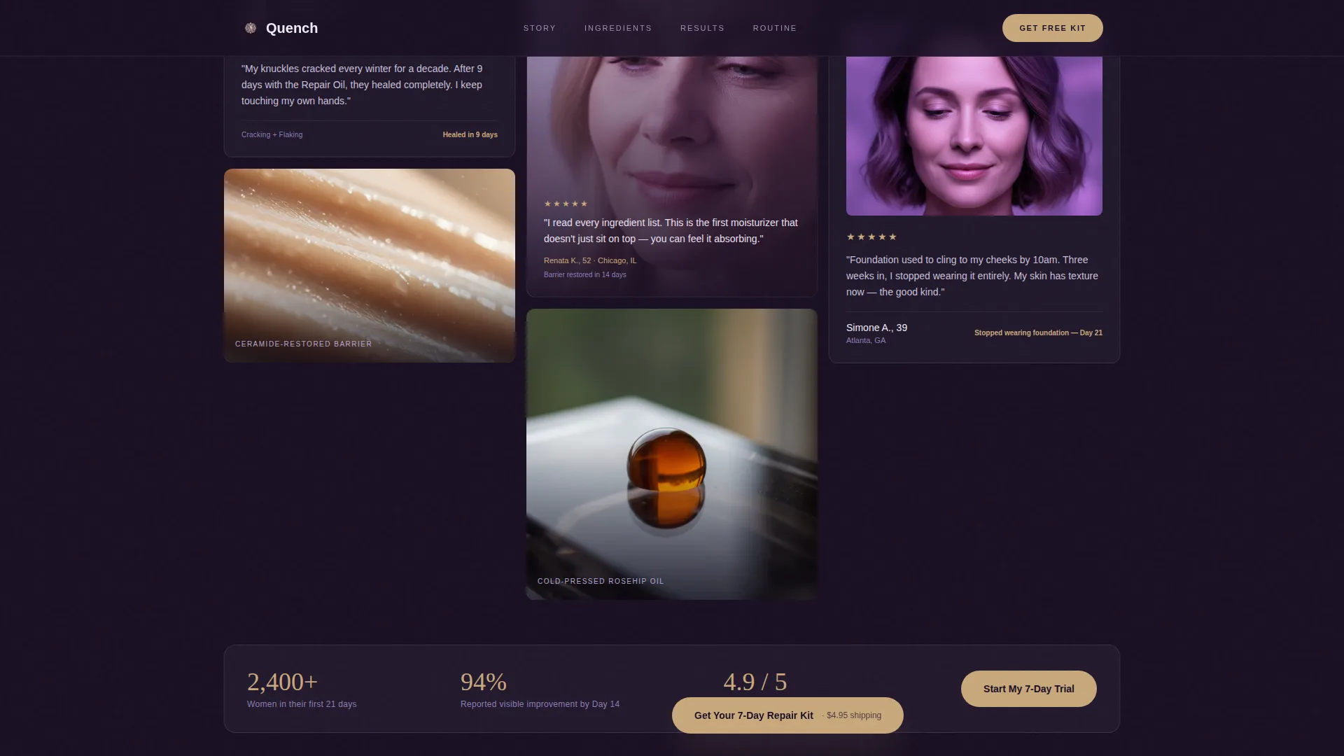 Luxe Skincare | Free Website Template | Rocket