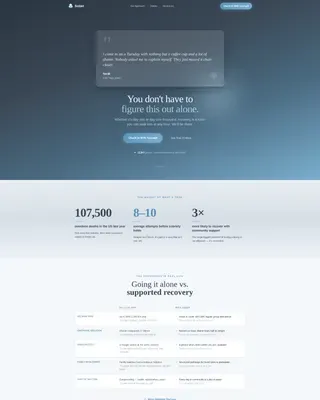 Recovery Support Group Landing Page Template