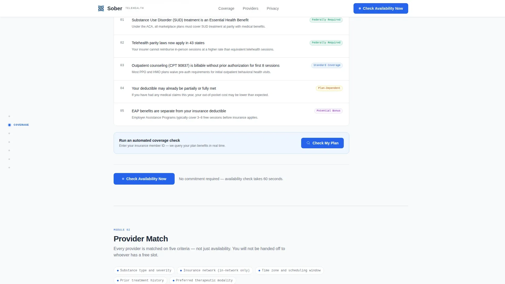 Addiction & Recovery Telehealth Landing Page Template