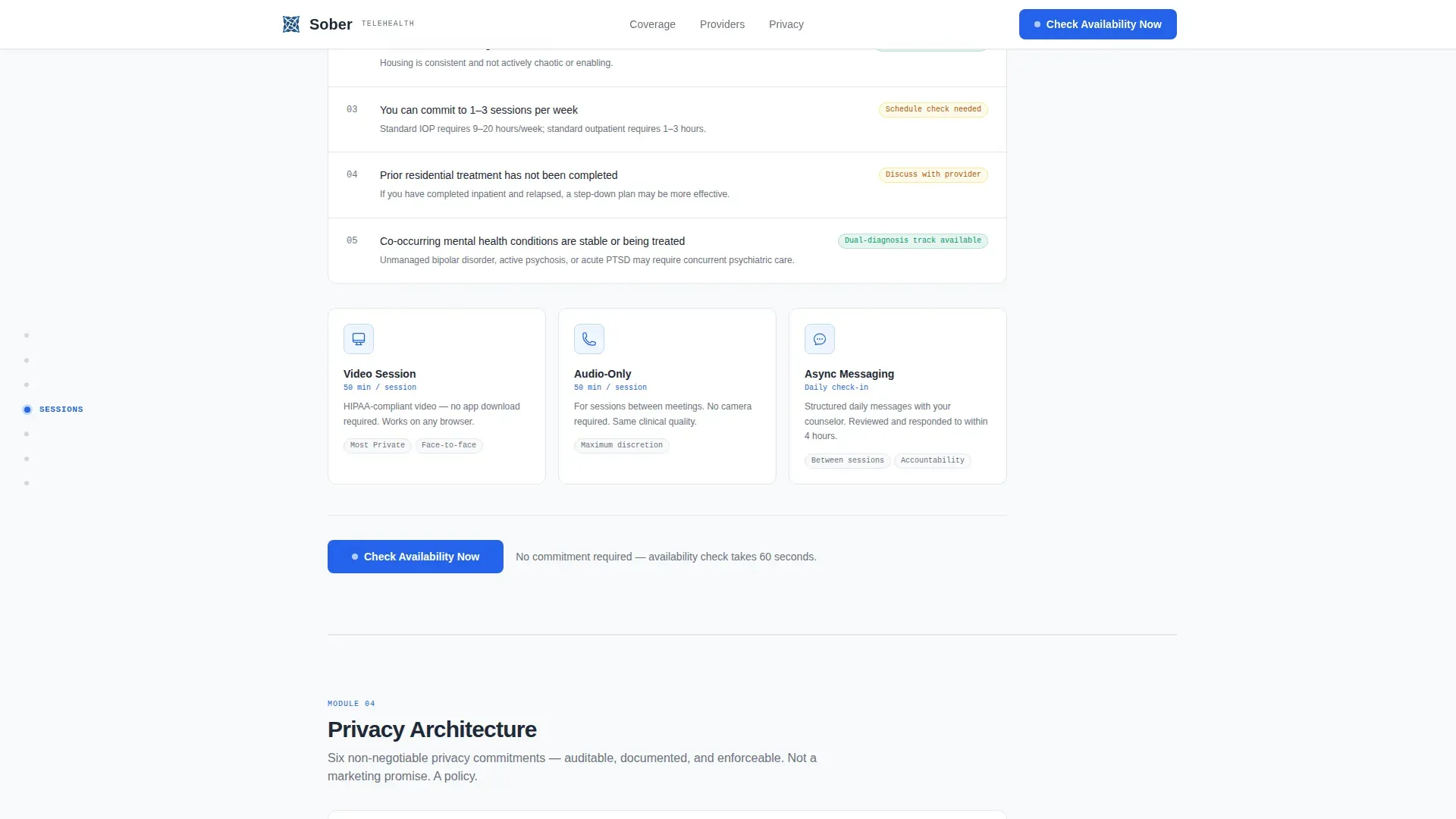 Addiction & Recovery Telehealth Landing Page Template