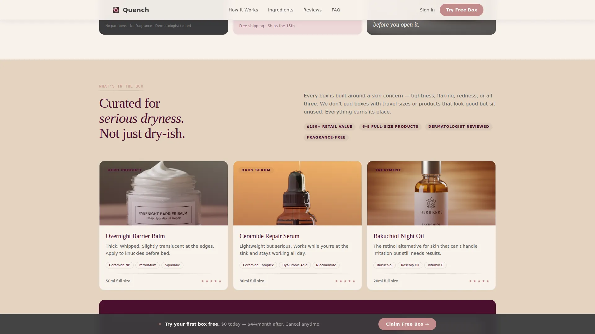 Luxe Dryskin | Free Website Template | Rocket
