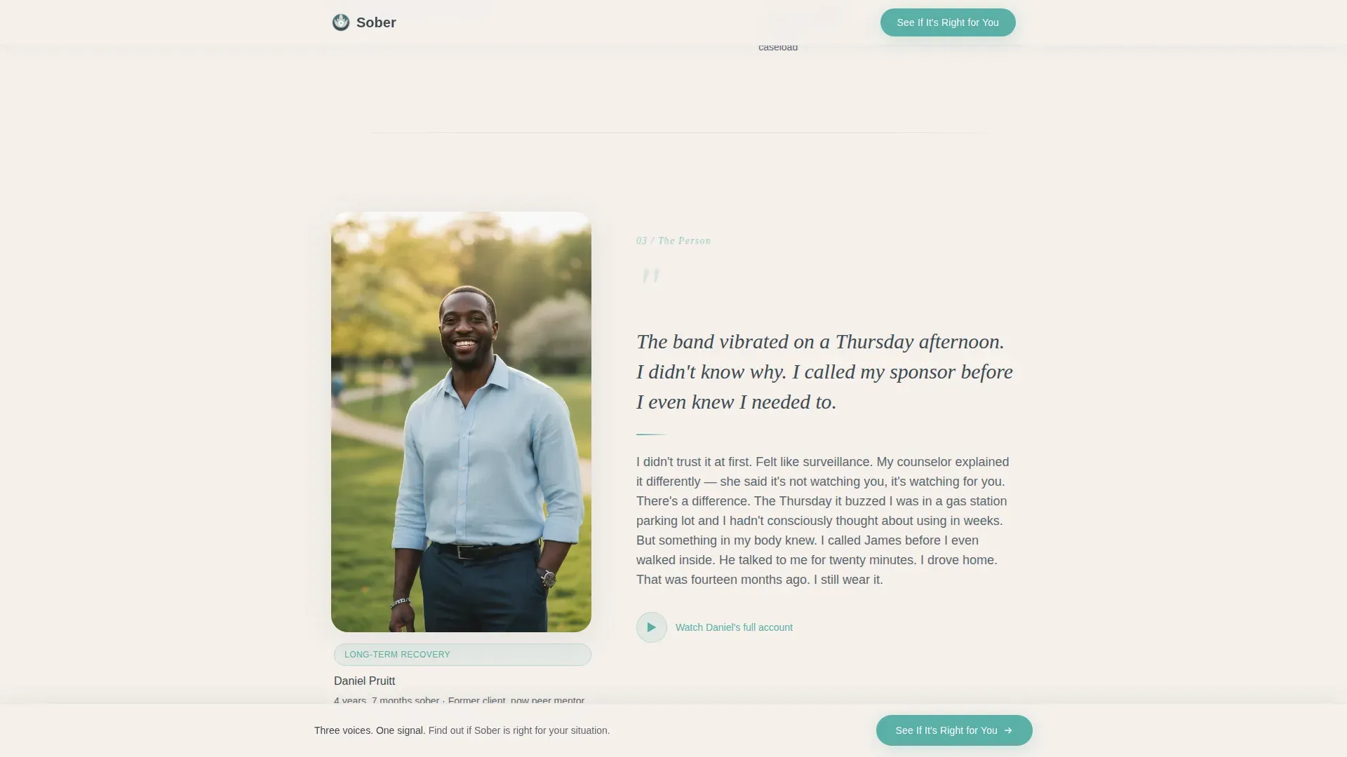 Recovery Wearable Monitor Landing Page Template