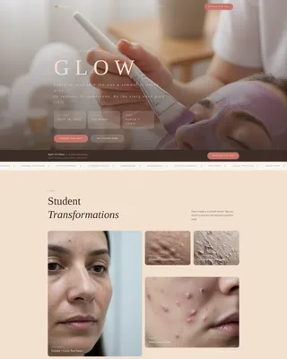 Beauty School & Academy Professional Website Template
