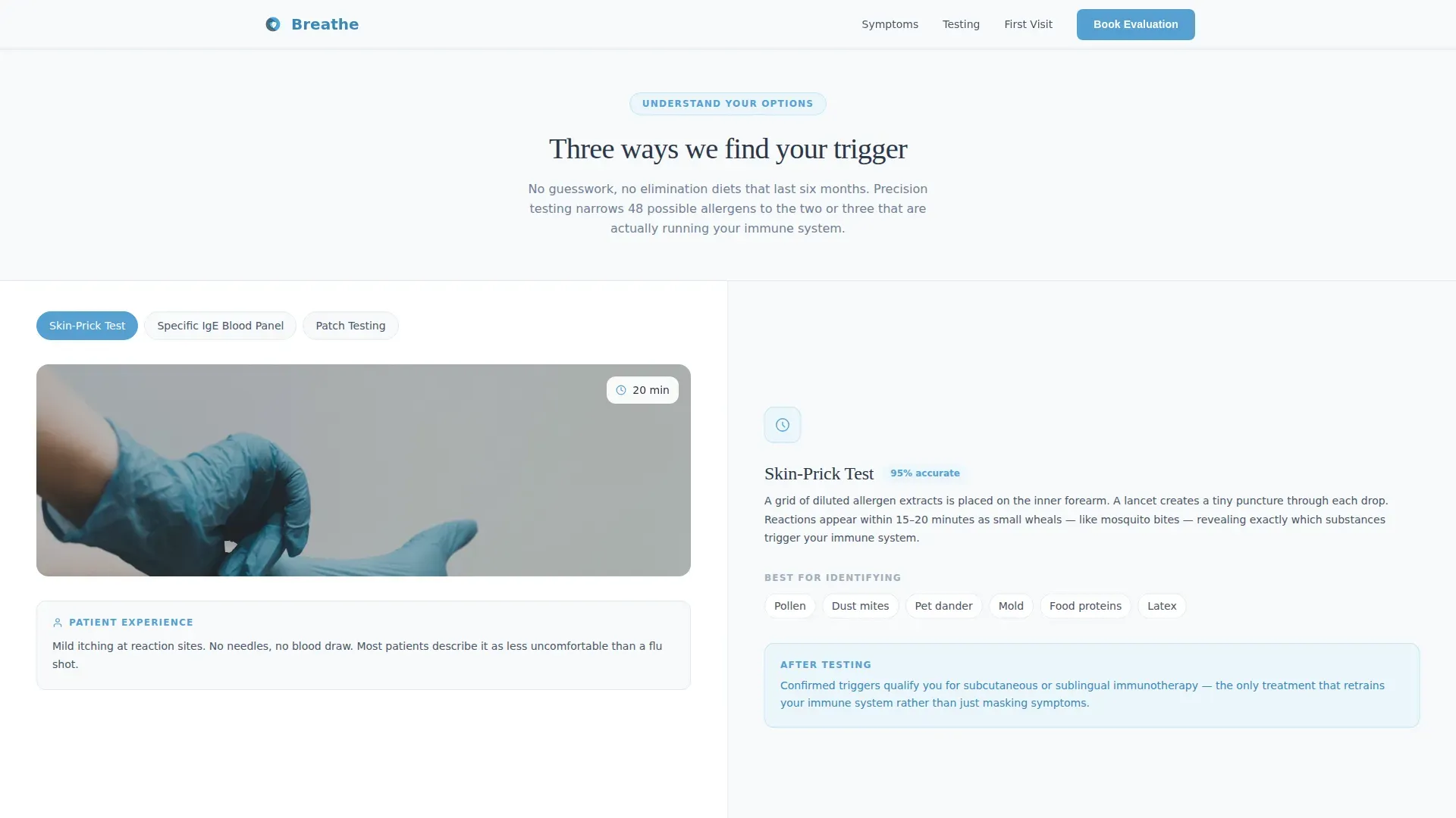 Allergy Clinic Landing Page Template