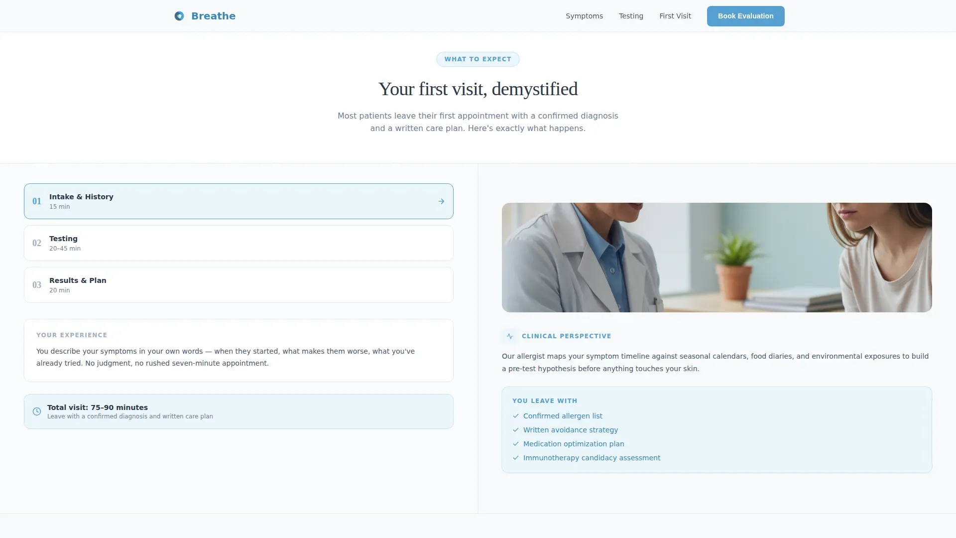 Allergy Clinic Landing Page Template