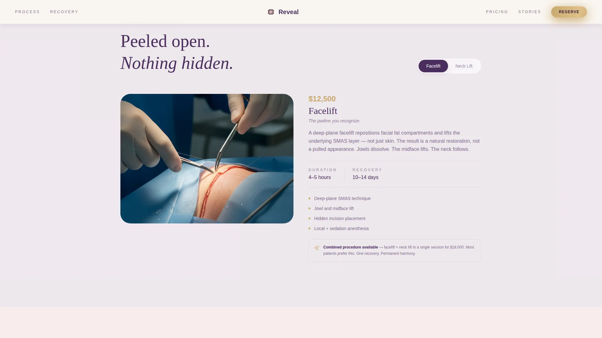 Cosmetic Surgery & Aesthetic Clinic Advanced Booking Website Template