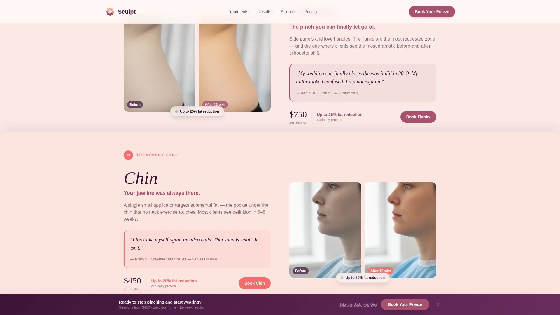 Specialty Beauty Treatments Advanced Booking Website Template