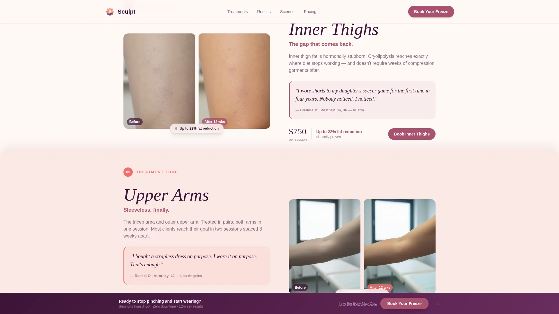 Specialty Beauty Treatments Advanced Booking Website Template
