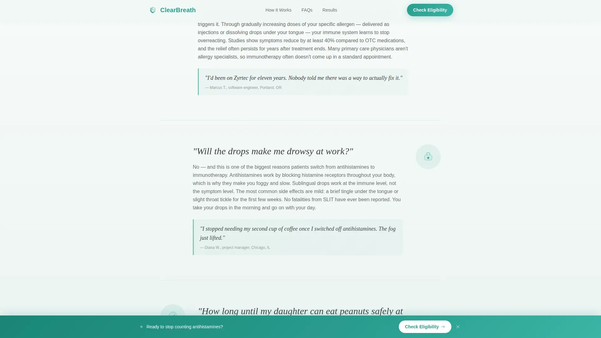 Allergy Services Landing Page Template