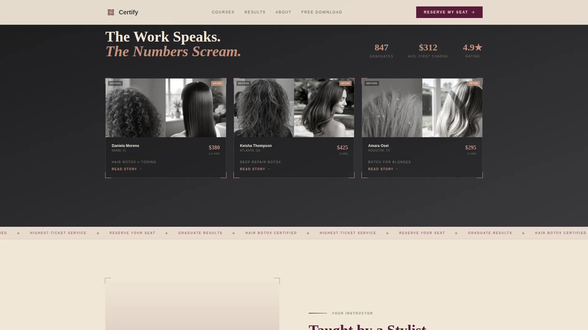 Specialty Beauty Treatments Professional Website Template
