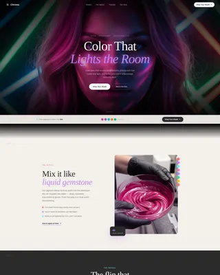 Hair Care Brand & Product Specialist Professional Website Template