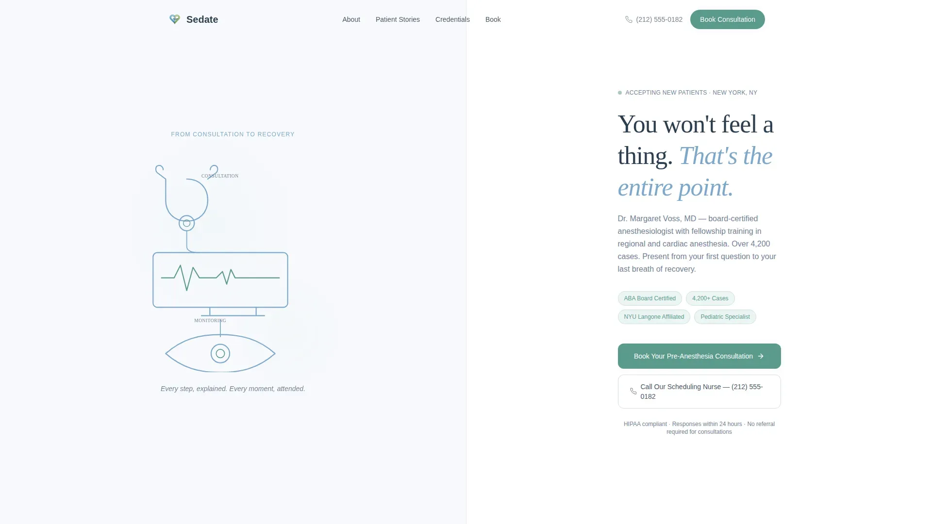 Anesthesiologist Appointment Booking Website Template