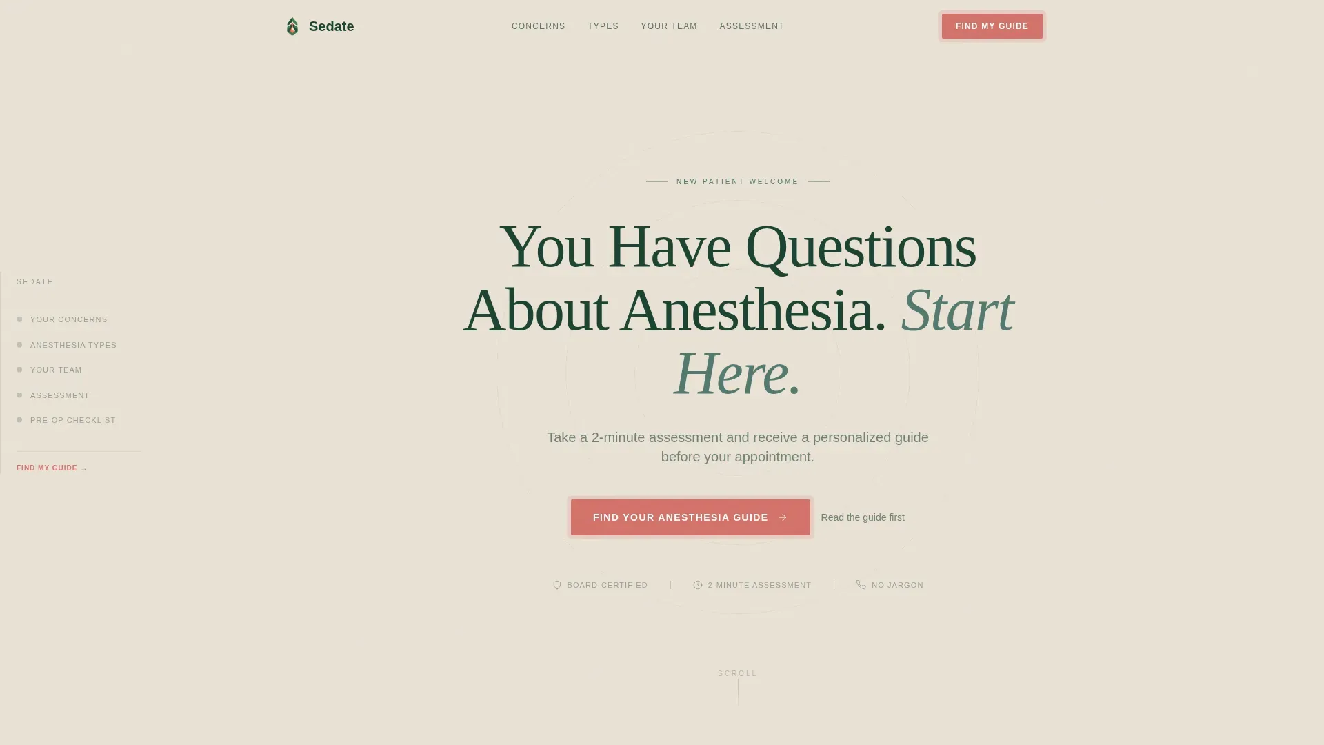 Specialist Anesthesiologist Appointment Booking Website Template